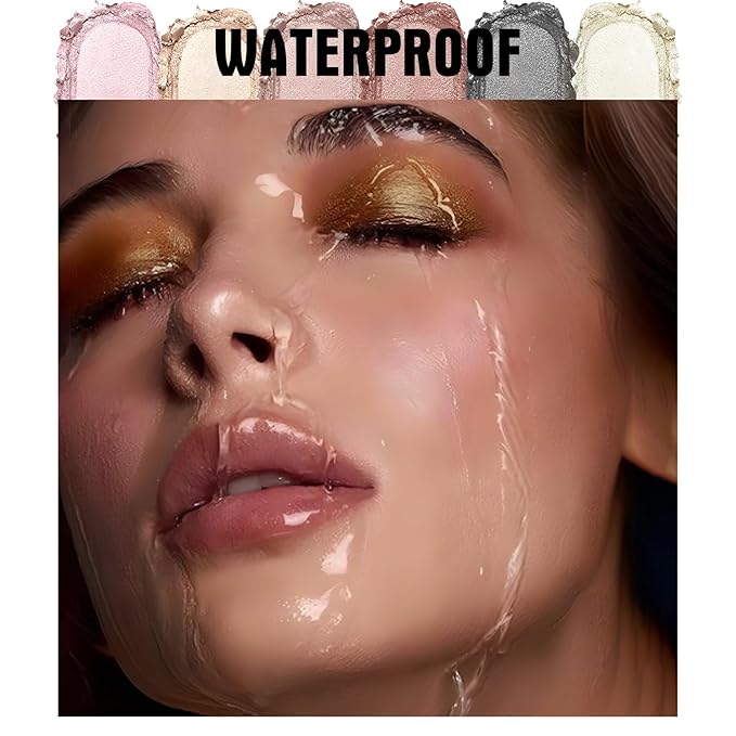 Eyeshadow Stick, Eye Brightener Stick Shimmer Smooth Cream Eyeliner Pencil Long Lasting Waterproof Glitter Highlighter Eye Shadow Makeup, Black Grey-Velvo Beauty