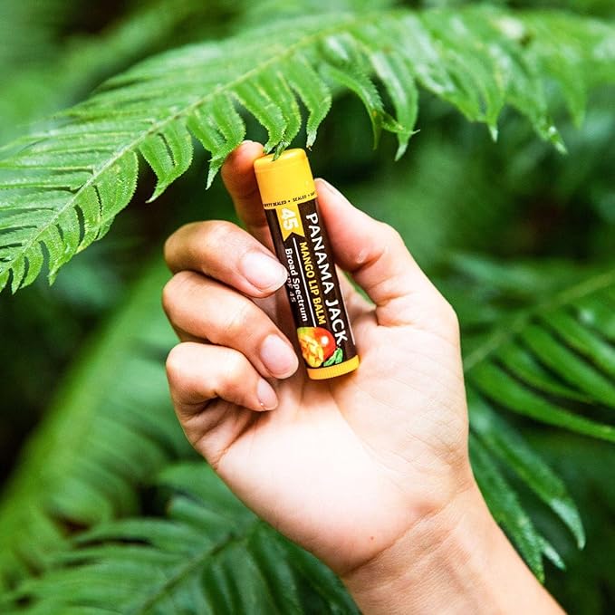 Panama Jack Sunscreen Lip Balm - SPF 45, Broad Spectrum UVA-UVB Sunscreen Protection, Prevents & Soothes Dry, Chapped Lips-Velvo Beauty