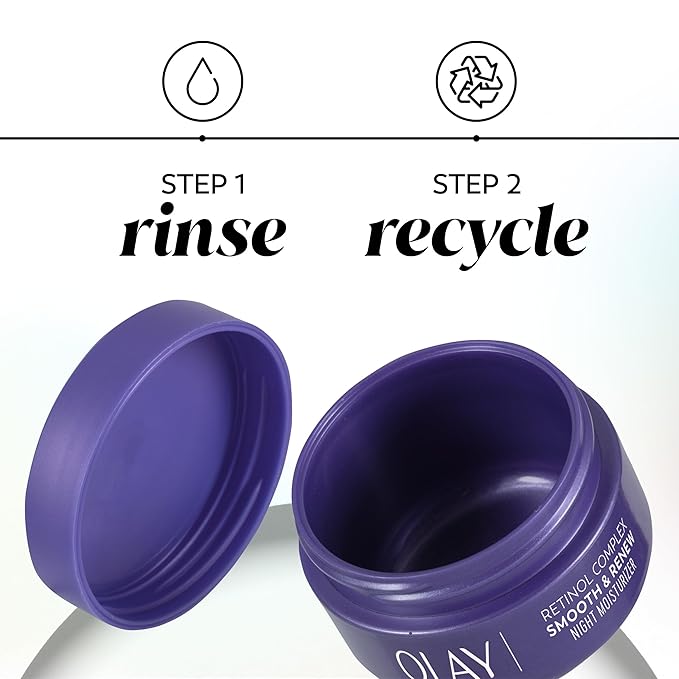 Olay Retinol Face Moisturizer, Smooth & Renew Cream for Women, Fragrance-Free - Anti-Aging, Anti-Wrinkle, Smooth Fine Lines, Tightening, Brightening - Recyclable Sustainable Eco Jar, Non-Greasy, 2 Oz-Velvo Beauty