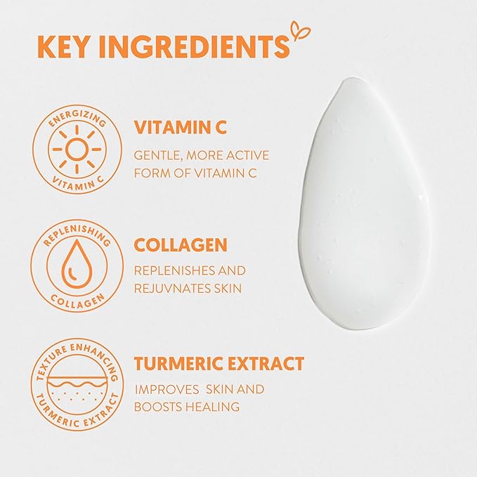 By Nature Vitamin C + Collagen Face Serum - Restore and Energize Tired Skin with Brightening Vitamin C, Plumping Collagen, Plus Texture Enhancing Turmeric - Premium Skin Care Serum for Face - 3fl. oz.-Velvo Beauty