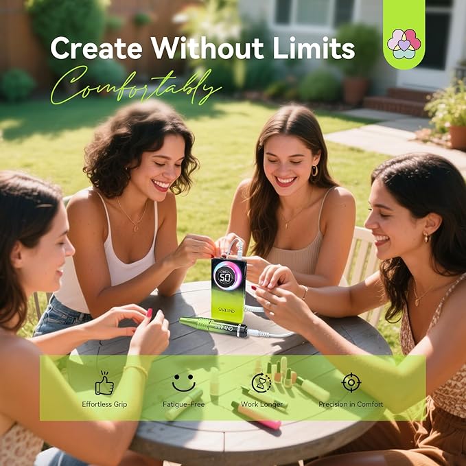 SAVILAND Advanced 50000RPM Professional Nail Drill : Portable Electric Nail File Nail Supplies Electric Nail Drill 6000MAh Drill para Uñas Nail Filer Electric with Drill Bits for Acrylic Nail Kit-Velvo Beauty