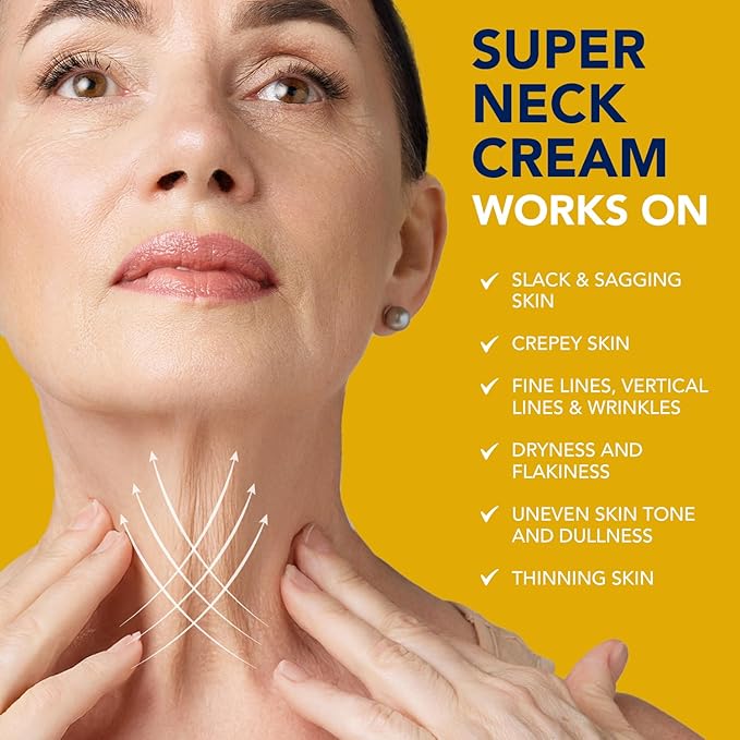 Korean Neck Cream for Firming & Tightening: Neck & Chest Anti-Aging Treatment for Crepey Sagging Skin & Wrinkles-Velvo Beauty