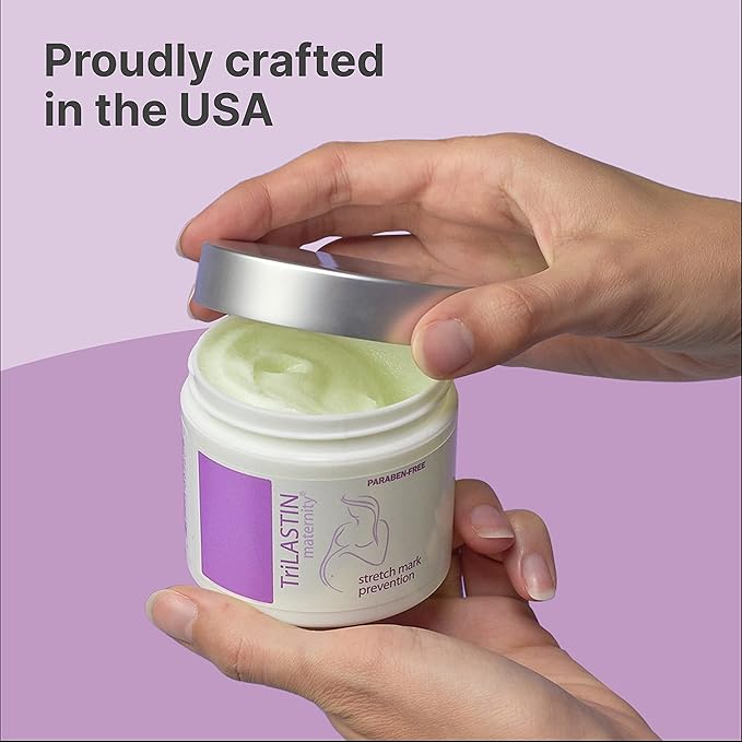 TriLASTIN Maternity Stretch Mark Cream for Pregnancy - 4 Oz (3-Pack) - Hypoallergenic & Paraben-Free Silicone Scar Cream & Shea Butter - Pregnancy Must Haves-Velvo Beauty