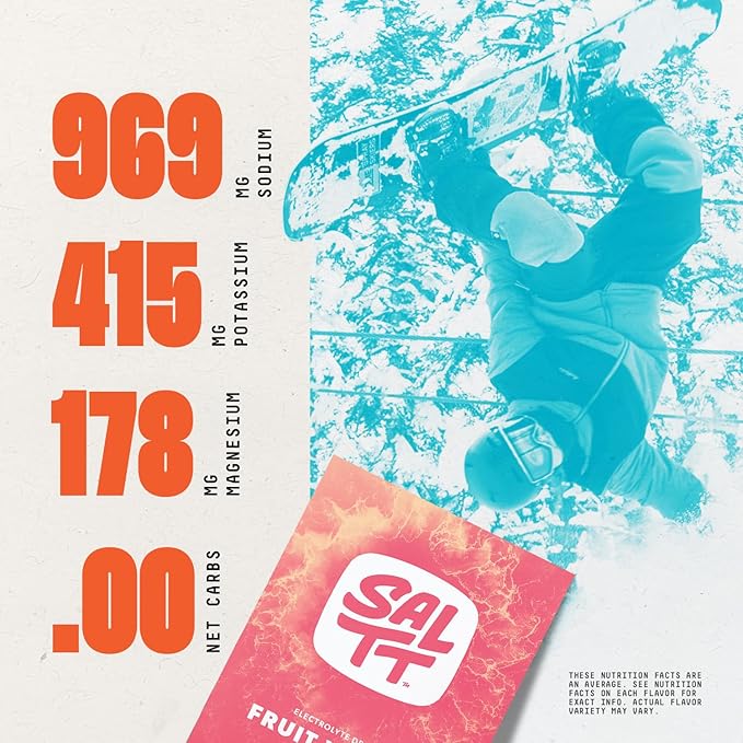 Keto Chow SALTT Electrolytes Powder Packets, Fruit Variety Pack (15 Packets) - Magnesium, Potassium, Sodium, Trace Minerals - Vegan & Gluten Free - Travel Essentials - Made in USA-Velvo Beauty