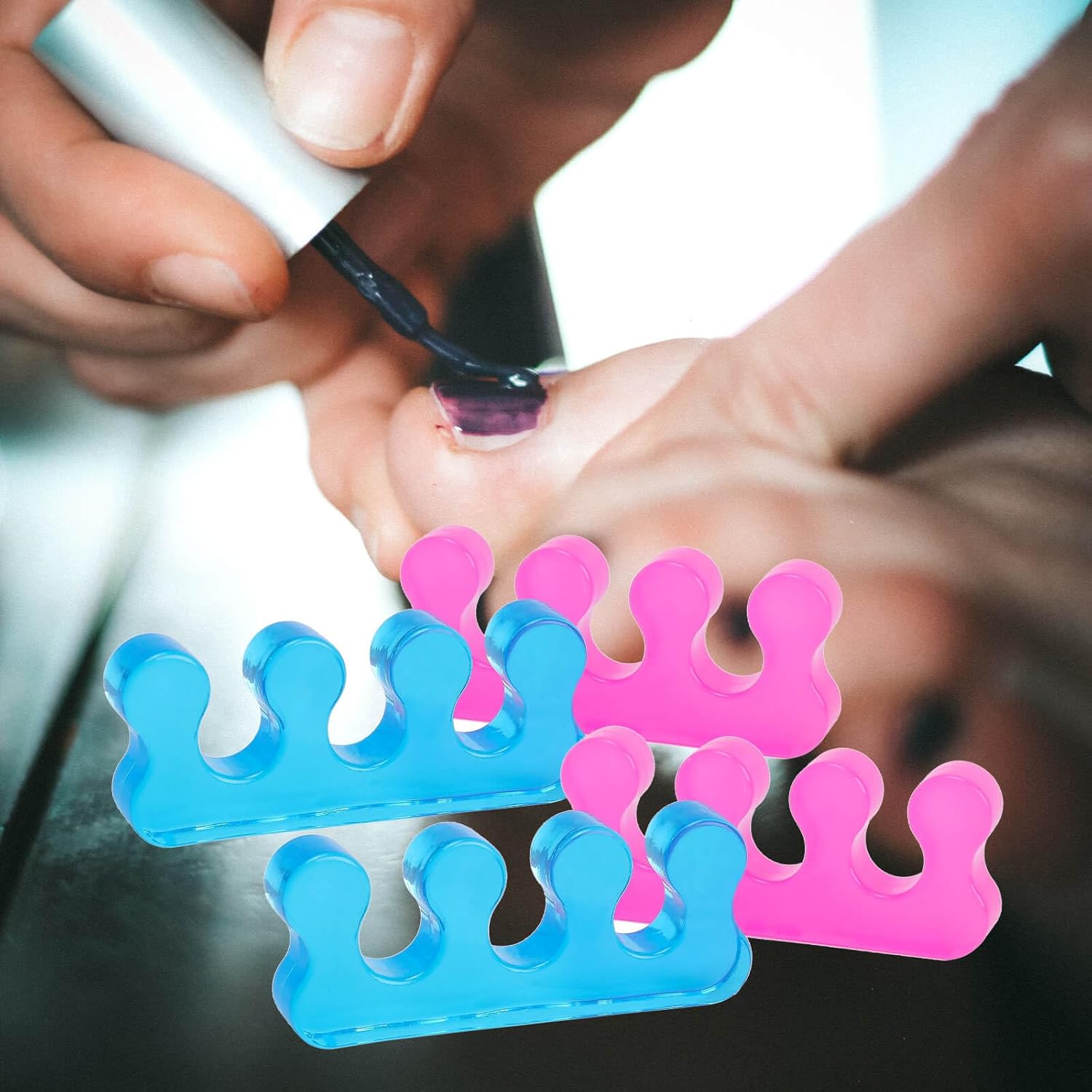 SUNFATT Toe Separators for Women,Toe Spacers for Women,Repeatable Washable Toe Separators,Toe Separators for Nail Polish Application,Soft Gel Pedicure Tools.-Velvo Beauty
