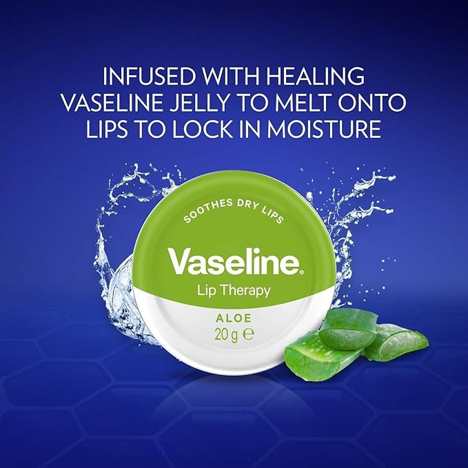 Vaseline Lip Therapy Aloe Vera 20g (Pack Of 3)-Velvo Beauty
