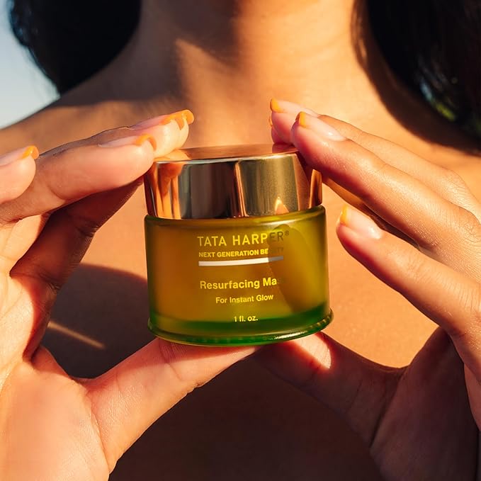 Tata Harper Resurfacing Mask, Instant Glow Face Mask, Gentle Exfoliating Face Mask, Enzyme Mask, Natural Skincare, 30ml-Velvo Beauty