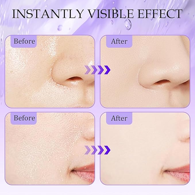 Chillab Lavender Matte Powder Oil Control Face Makeup Setting Powder, Chillab Polvo Compacto with Mini Powder Puff, for Silky Blurring Oil Control Long-Lasting Makeup-Velvo Beauty