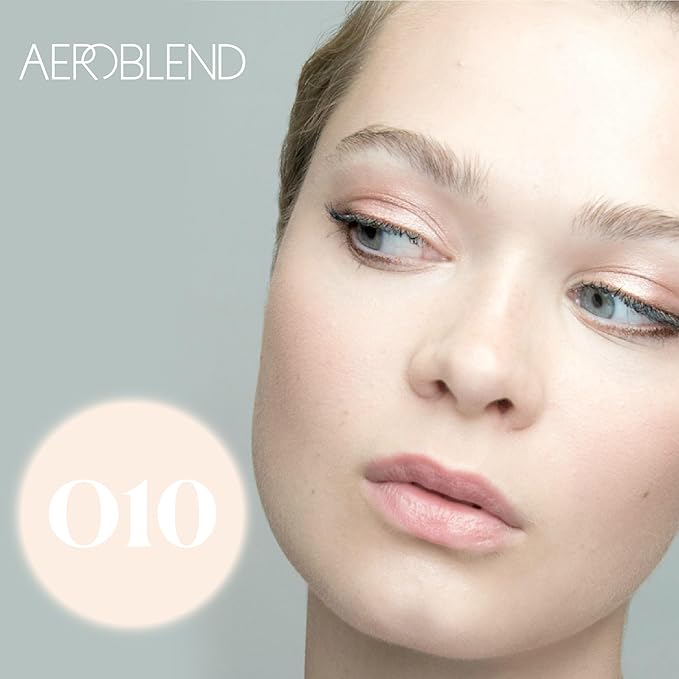 AEROBLEND Airbrush Foundation Makeup (O10) Professional, Water-Based, Buildable, Long-wearing, For all skin types, 1 oz-Velvo Beauty