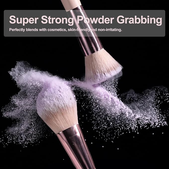 BS-MALL Makeup Brushes Foundation Powder Concealers Eye Shadows Makeup Set with LED light Mirror 14 Pcs Mini Makeup Brushes (APINK)-Velvo Beauty