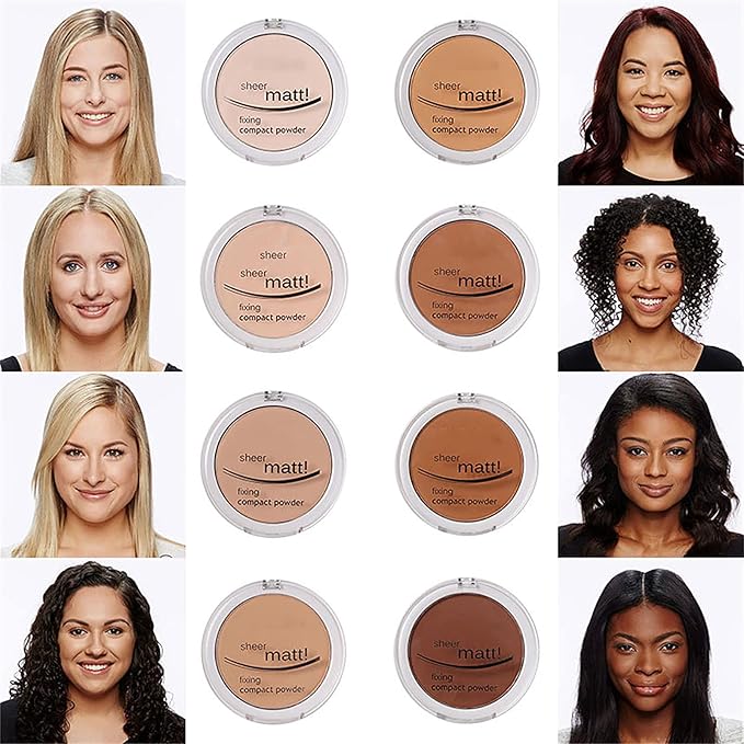 AQUAPURITY - PHOERA Sheer Matte Fixing Powder Makeup Base Fixer Setting Powder Foundation Fixing Compact Pressed Powder Long Lasting Make Up Fixer Skin Vitamin E Beauty Blender (204 Buff Beige…)-Velvo Beauty