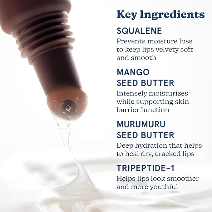 Blume Tri-Peptide Vanilla Lip Balm - Superbalm Lip Moisturizer with Shea Butter and Squalane to Deeply Hydrate & Heal Dry, Cracked Lips - Cruelty Free & Vegan Lip Plumper (0.4 Fl Oz)-Velvo Beauty