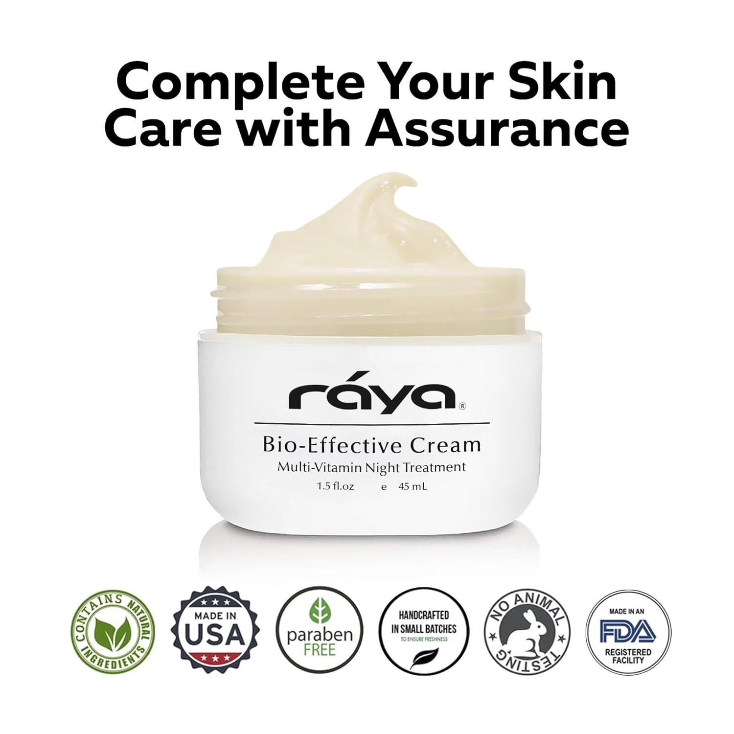 Raya SPA Bio-Effective Night Cream | Deep Recovery Anti-Aging Facial Moisturizer | Firming & Wrinkle Repair | Overnight Face Care for Tone Reviving & Beauty Sleep | Non-Oily Renewing Cream-Velvo Beauty