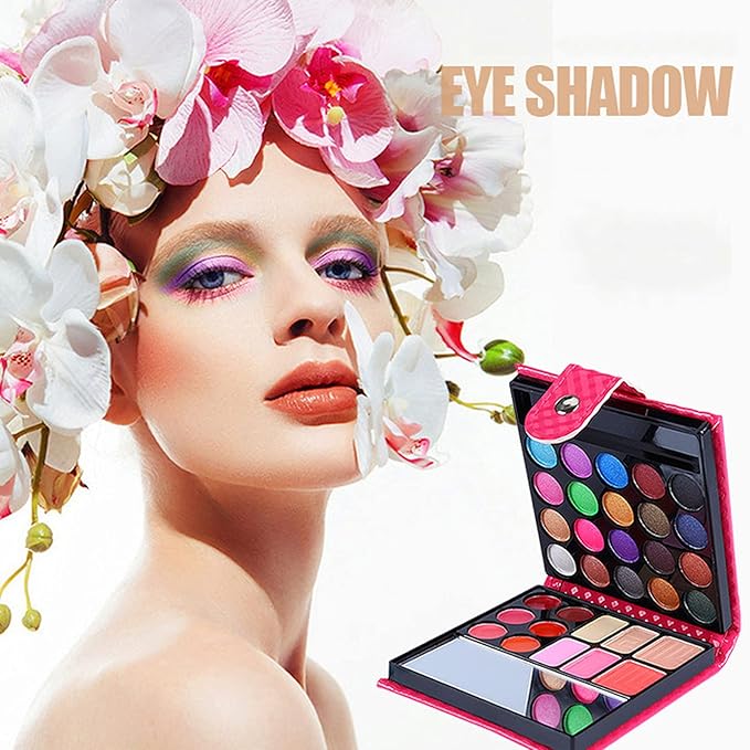 Professional All In One Makeup Kit Colorful 20 Eyeshadow, 6 Lip Glosses 3 Blushers 2 Powder 1 Concealer 1 Mirror 1 Brush, Long Lasting Beauty Full Makeup Set, Present Gifts for Girls Women-Velvo Beauty