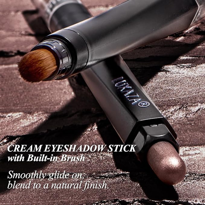 Brown Eyeshadow Stick Makeup 6PCS Set, Neutral Eyeshadow Palette Metallic Shimmer Matte Cream Eye Shadow Eyeliner Brightener Pencil Crayon - TAUPE MAUVE-Velvo Beauty