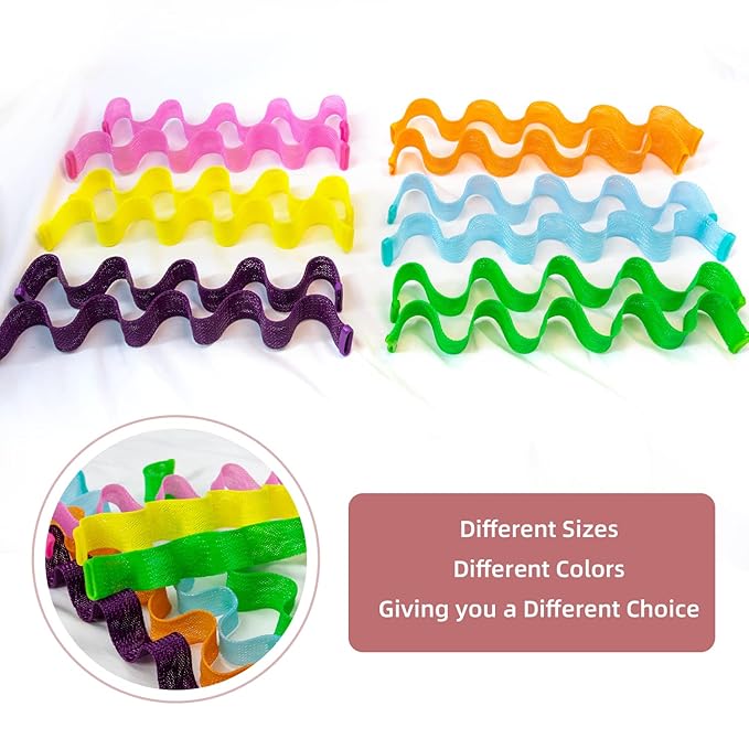 30pcs Wave Curlers Rollers Kit with Styling Hooks, Heatless Spiral Curls for Medium and Long Hair 17.8(45 cm)-Velvo Beauty