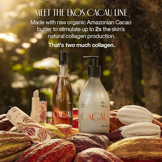 natura Ekos Cacau Lip Balm - Hydrated & Restored Lips - 48h Long-last Effect - Protects From External Aggressors - Vegan - Brazilian Beauty Secrets - Self Care - 0.12 oz (3.5g)-Velvo Beauty