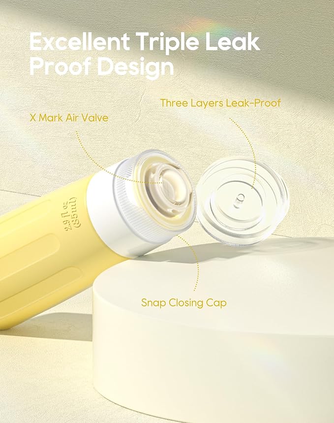 Morfone 16 Pack Silicone Travel Bottles Set for Toiletries TSA Approved Travel Containers Leakproof Squeezable Refillable Accessories 2oz 3oz for Shampoo Conditioner Lotion Liquids (Yellow Blue)-Velvo Beauty