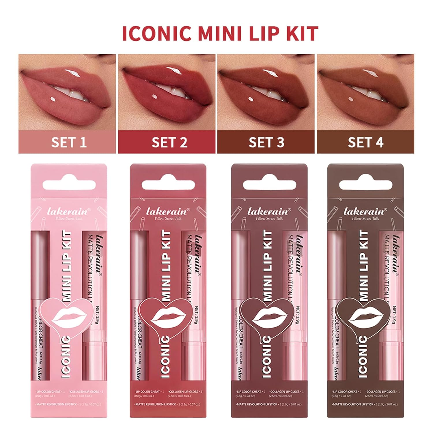 3PCS Lip Liner and Lipstick Combo Set - Matte Lip Liner Pencil, Velvet Matte Lipstick & Hydrating Collagen Lip Gloss - Long-Lasting, Smudge-Proof, High Pigment Nude Pink Lip Makeup Kit (Set 1, 3)-Velvo Beauty