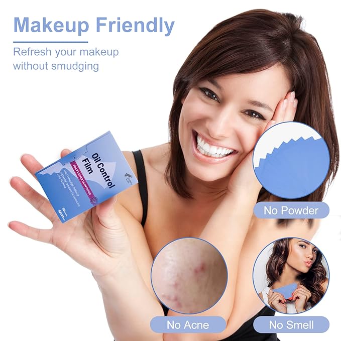 Great Absorbent Oil Blotting Sheets for Face - 10% Larger Oil Control Film 4pk/200 Makeup Friendly Blotting Paper for Oily Skin, High-Performance, Tear-proof Oil Absorbing Tissues-Velvo Beauty