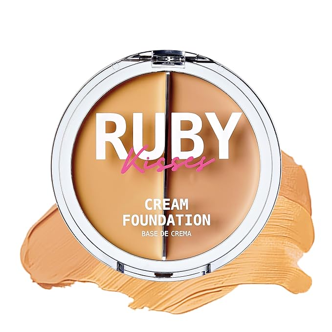 Ruby Kisses 3D Face Creator Cream Foundation & Concealer, 12 Hours Long Lasting, Medium to Full Coverage, Non-Greasy, Ideal for Makeup & Contour Palette (Level 3)-Velvo Beauty