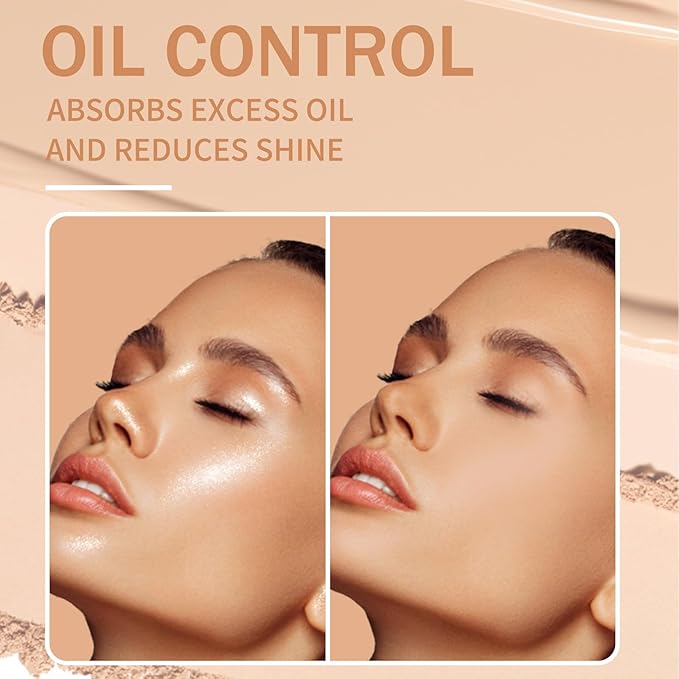 Oil Control Face Powder, Matte Smooth Setting Powder, Waterproof Long-Lasting Setting Powder, Perfect Lightweight Face Makeup For Soft Focus Finish, Minimizes Fine Lines And Pores (Nature BEIGE)-Velvo Beauty