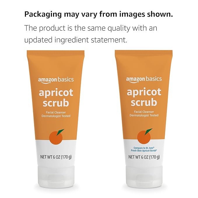 Amazon Basics Apricot Scrub Facial Cleanser, 6 Ounce (Previously Solimo)-Velvo Beauty