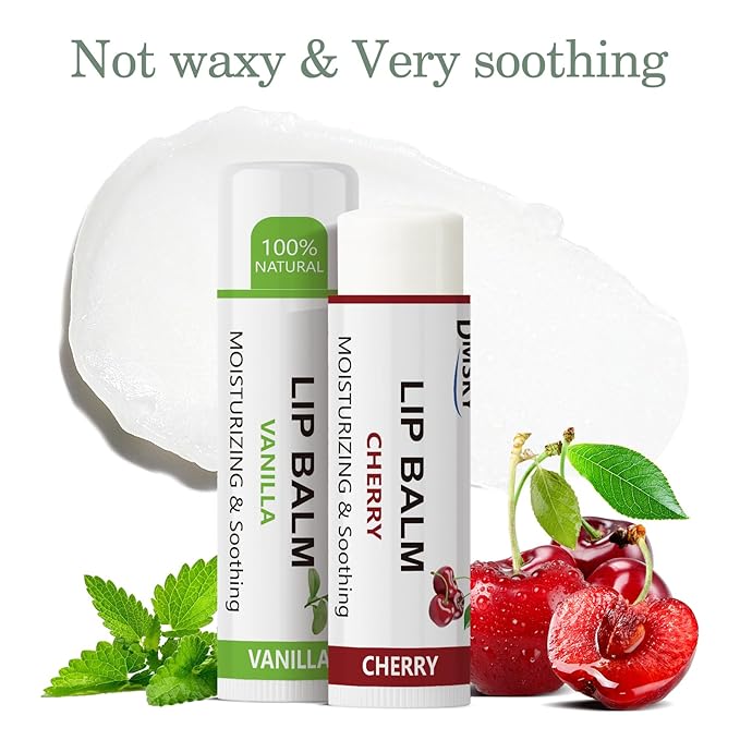 Dmsky Lip Balm Bulk, Fruit Lip Balm Variety Pack, Hydrating Lip Balm for Men Women Kids, 0.15 Oz, 40 count (Pack of 1)-Velvo Beauty