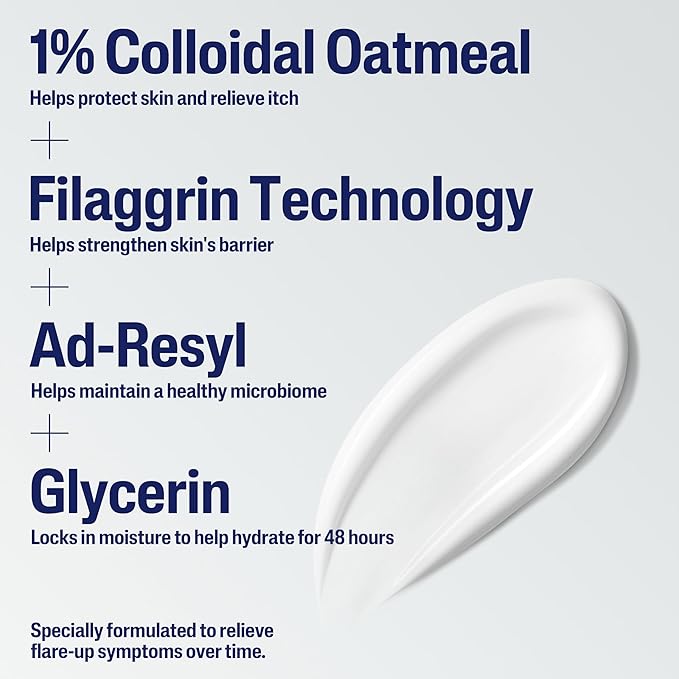 CETAPHIL ECZEMA RESTORADERM Soothing Moisturizer, For Eczema Prone Skin, 16 oz, Fewer Symptom Flare-Ups, 48 Hour Hydration, 1% Skin Protectant Colloidal Oatmeal, Steroid Free, Doctor Recommended Brand-Velvo Beauty