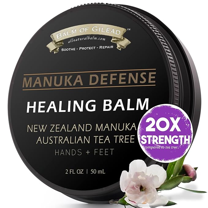 BALM OF GILEAD Tea Tree Balm - 2 fl oz Foot Cream with Tea Tree and Manuka Oil - Intensive Moisture for Itchy Feet, Eczema, Rashes & Dry Skin - Pure Balm That Softens Skin Irritations-Velvo Beauty