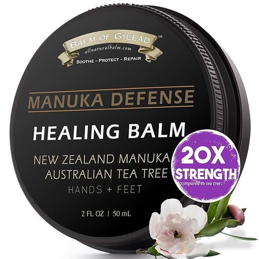 BALM OF GILEAD Tea Tree Balm - 2 fl oz Foot Cream with Tea Tree and Manuka Oil - Intensive Moisture for Itchy Feet, Eczema, Rashes & Dry Skin - Pure Balm That Softens Skin Irritations-Velvo Beauty