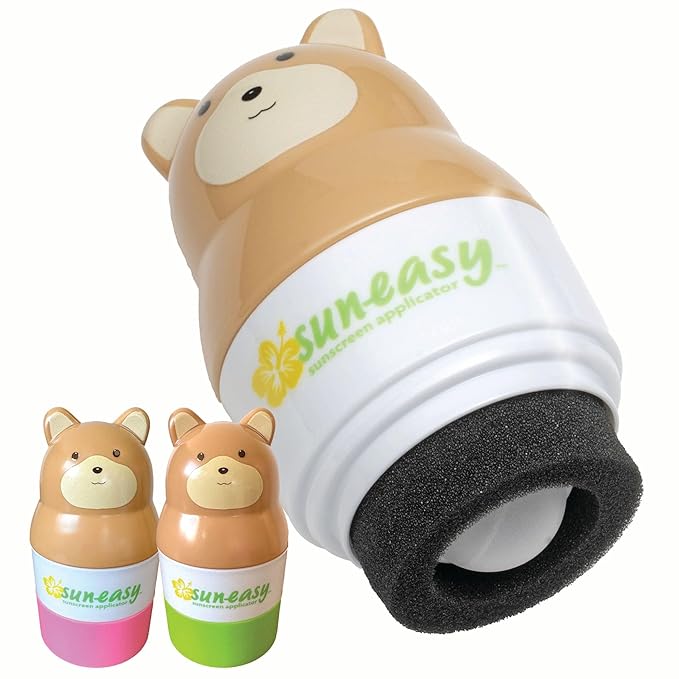 Sun-Easy Sunscreen Applicator, Refillable Roll-On with Sponge for Kids and Babies, Fun, Fast and Mess-Free application, Holds 100 ml, 2-pack-Velvo Beauty