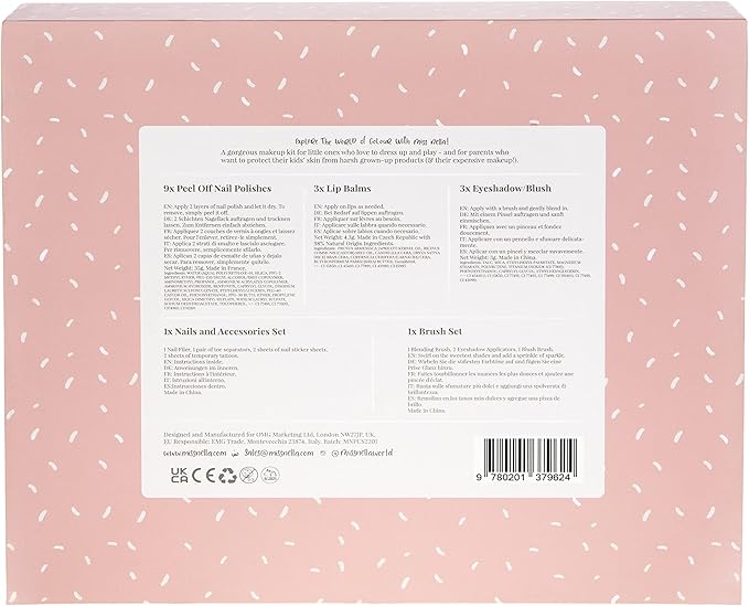 MISS NELLA Pop-up Beauty Suitcase, Nails and Accessories Set, Perfect for Children and Teens, Great for Parties and Sleepovers- Kid Friendly and Non-Toxic-Velvo Beauty