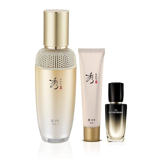 SOORYEHAN GINSENG Essence Advanced Set (85 ml/2.87 fl oz) Reduces Wrinkles/Fine Lines, Promotes Even Skin Tone. Ginseng Complex, Ginsenosides | Korean Skincare-Velvo Beauty