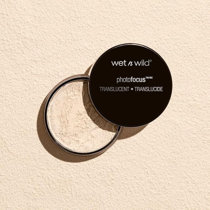 wet n wild Photo Focus Loose Baking Setting Powder, Highlighter Makeup, Fair to Medium & Tan Skin Tones, Translucent-Velvo Beauty
