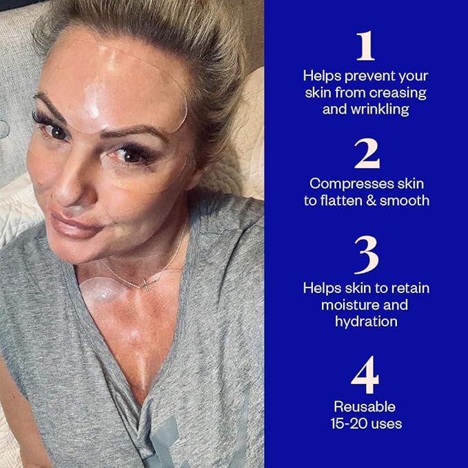 Wrinkles Schminkles Chest, Cleavage & Body Stretch Mark Wrinkle Patches | Reusable Hypoallergenic Pregnancy Safe Silicone Smoothing Pads to Prevent and Reduce Wrinkles & Stretch Marks | 2 Pack-Velvo Beauty