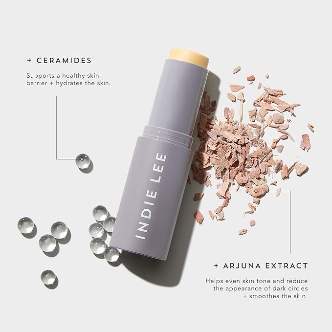 Indie Lee Hints Hydrastick - Color Correcting Highlighter Stick with Ceramides & Arjuna Extract - Even Skin Tone, Blur Redness & Discoloration, Add Shine - Hydrating Stick for Glowing Skin (8g)-Velvo Beauty