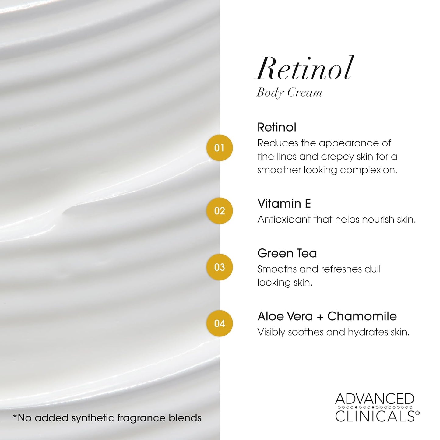 Advanced Clinicals Retinol Body Cream + Encapsulated Retinol Face Moisturizer 2pc Skincare Set For Women & Men To Reduce Appearance Of Wrinkles + Fine Lines & The Look Of Crepey Skin, 2pc Set-Velvo Beauty