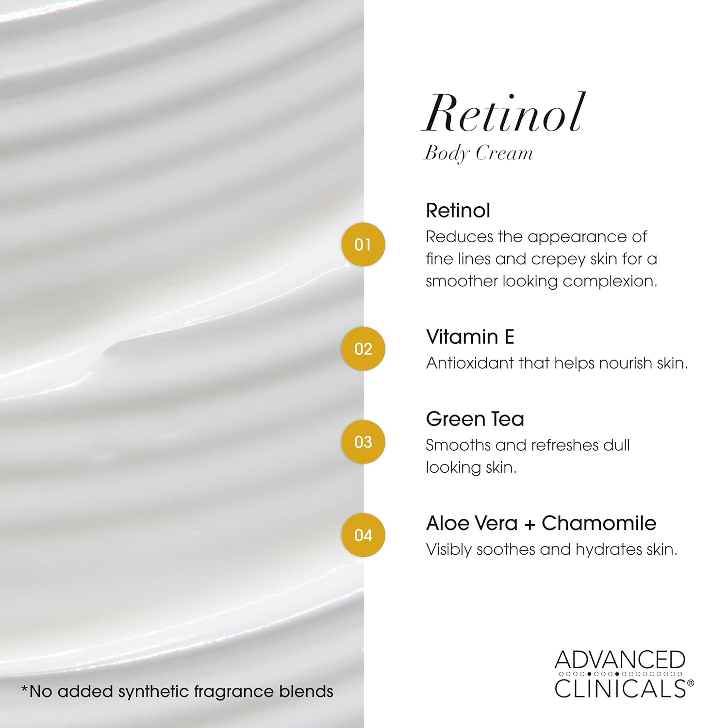 Advanced Clinicals Retinol Body Cream + Encapsulated Retinol Face Moisturizer 2pc Skincare Set For Women & Men To Reduce Appearance Of Wrinkles + Fine Lines & The Look Of Crepey Skin, 2pc Set-Velvo Beauty