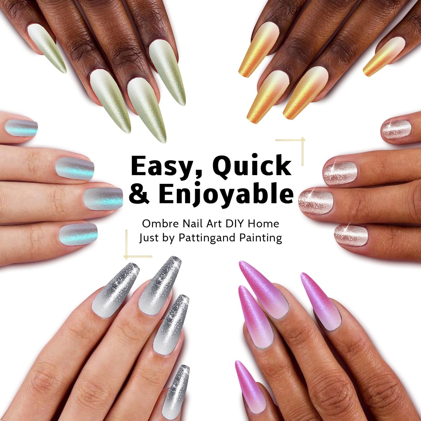 Sponge Pat Paint Nail Gel, Ombre Nails Gradient Gel Nail Blush Blooming Aura Nails Drawing Stripper Floral Painting DIY Nail Art, No Wipe, UV/LED Curing (12 Colors B)-Velvo Beauty