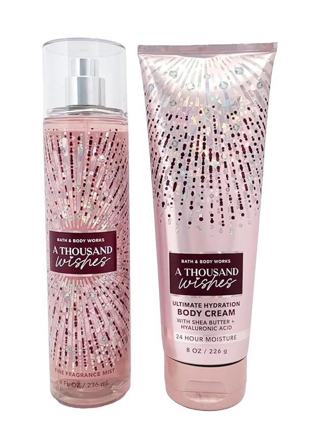 Bath & Body Works - Signature Collection - A Thousand Wishes- Gift Set- Fine Fragrance Mist & Ultra Shea Body Cream by Bath & Body Works-Velvo Beauty