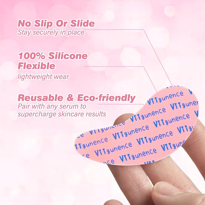 Under Eye Patches Silicone, 3 Pairs Reusable Under Eye Patches With Metal Eye Cream Applicator, Reusable Under Eye Mask Eye Pad For Minimize Fine Lines Wrinkles, Visible Metal Case-Velvo Beauty