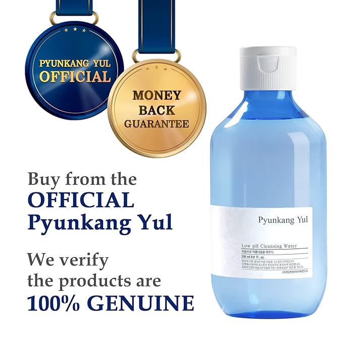 Pyunkang Yul PKY Low pH Cleansing Water Makeup Remover Face Cleanser with Witch Hazel and AHA - Cica, Tea Tree Extract Natural Ingredients Ceramide Micellar Water 9.8 Fl Oz-Velvo Beauty
