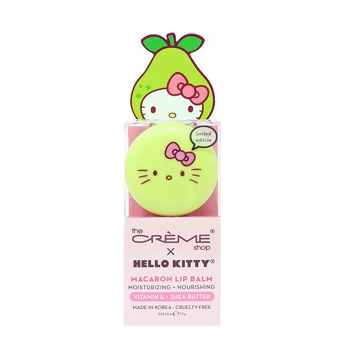 Hello Kitty Macaron Lip Balm - Juicy Pear Flavored-Velvo Beauty