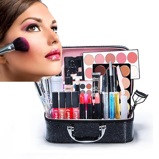 Professional All In One Makeup set, Cosmetic, Makeup kits for teenagers 14-16, Makeup kit for women full kit, Include Eyeshadow Palette Lipstick Eyebrow Pencil Brush(34pcs)-Velvo Beauty
