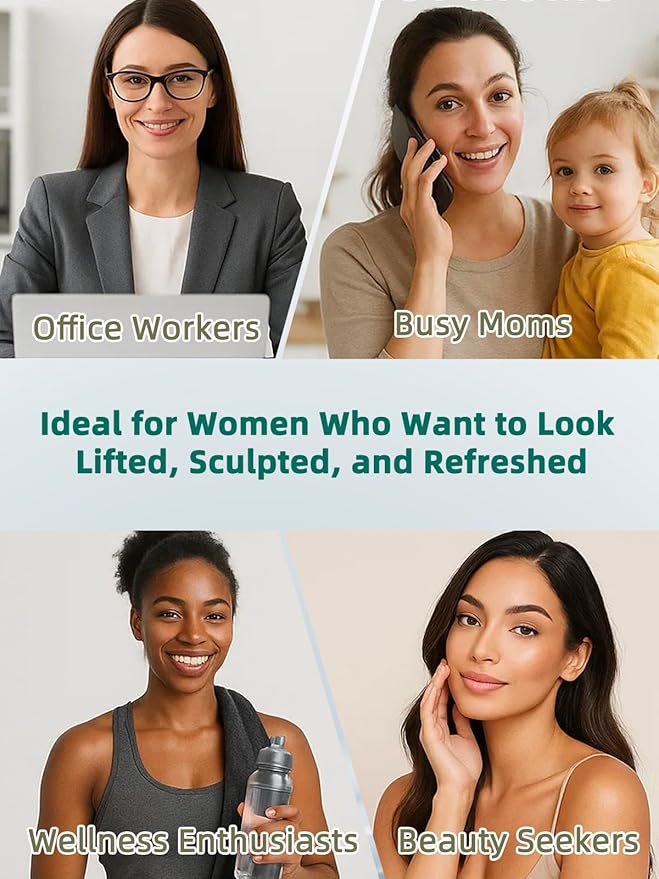 Lymphatic Contour Face Brush – Face Massager for Lymphatic Drainage, Double Chin Reducer, and Facial Sculpting – Gentle Vibrating Lymphatic Drainage Tool for Jawline & Puffiness - Green-Velvo Beauty