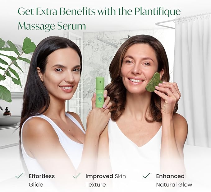 PLANTIFIQUE Gua Sha Facial Tools | Gifts | Massage Tool | Jawline Sculptor | Face Sculpting Tool for Your Skin Care Routine | Jade Guasha-Velvo Beauty