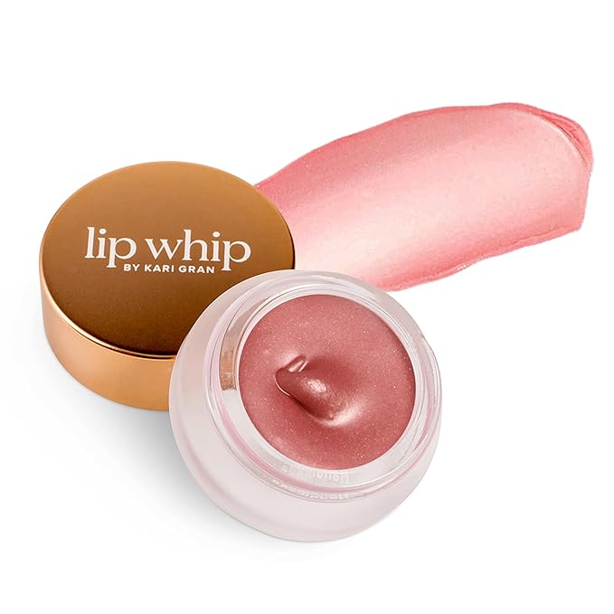 Kari Gran Lip Whip | Moisturizing Lip Balm with Organic Oils | Glossy Sheen + Peppermint | Rich Buttery Texture, Hydrates & Protects | Non-GMO, Organic Ingredients, Made in USA (Blush Peppermint)-Velvo Beauty