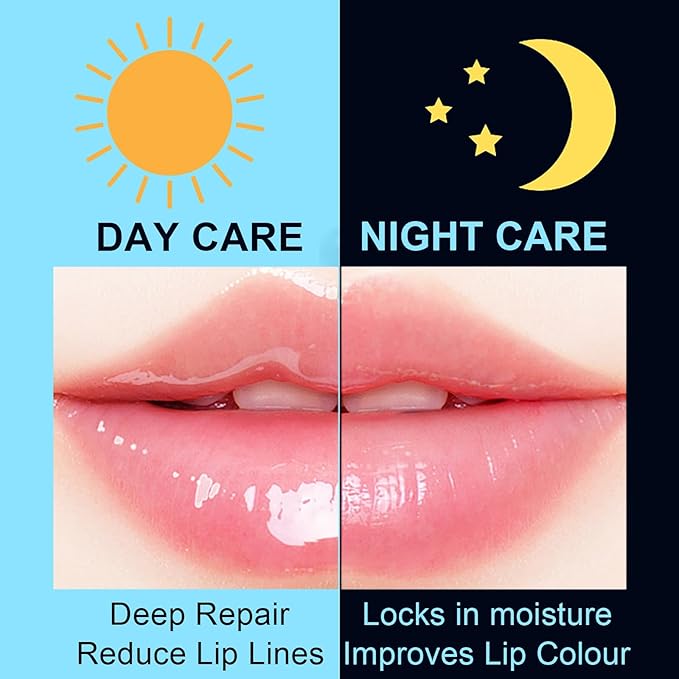 3Pcs Lip Balm Honey Pot with Stick, Honey Strawberry Apple Moisturizing and Hydrating Sleeping Lip Mask, Day and Night Repair and Care, Improve Lip Color, Reduce Lip Lines (SET B)-Velvo Beauty