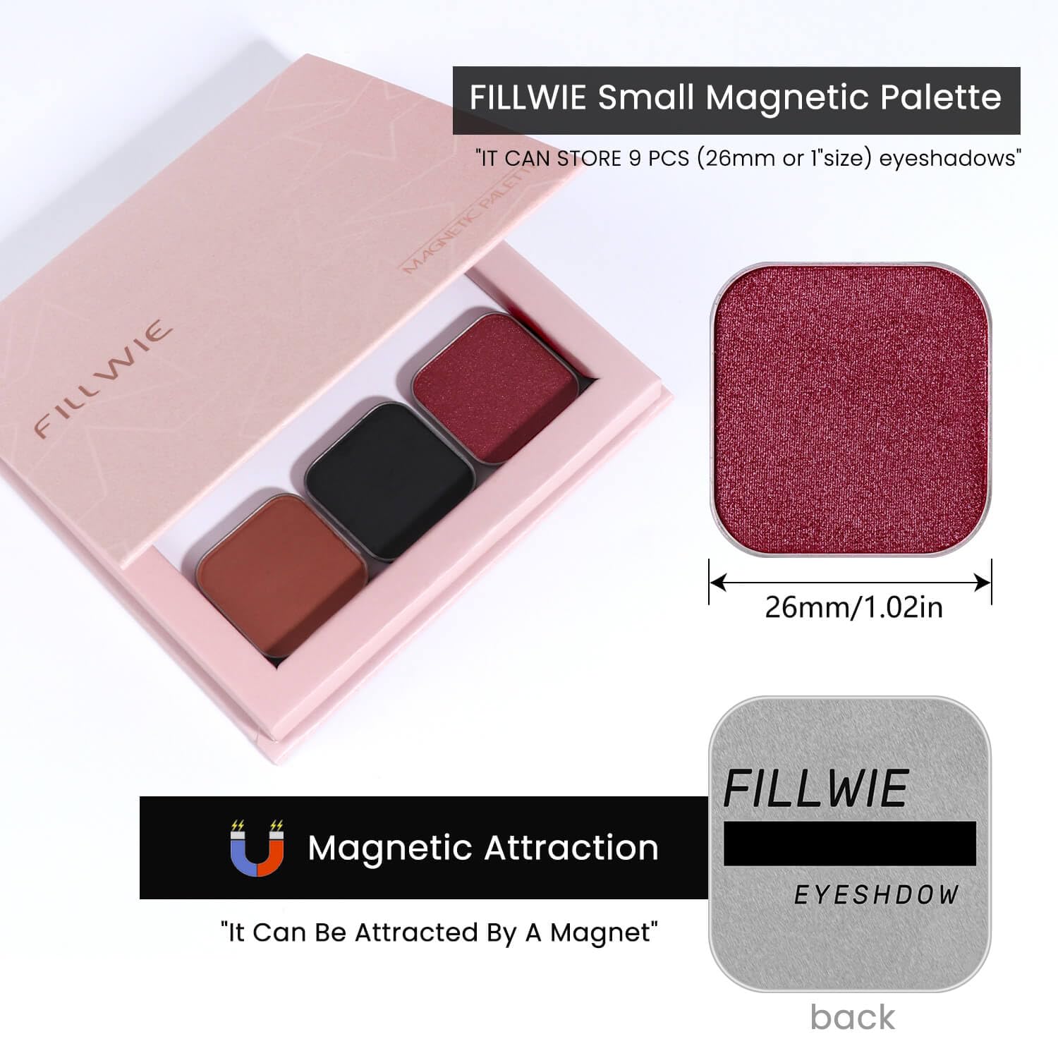 3-Color Eyeshadow Combo Pack – Matte & Shimmer Neutral Shades,Powder, Highly Pigmented, Long-Lasting, Refills Pans for Custom Magnetic Palette-Velvo Beauty